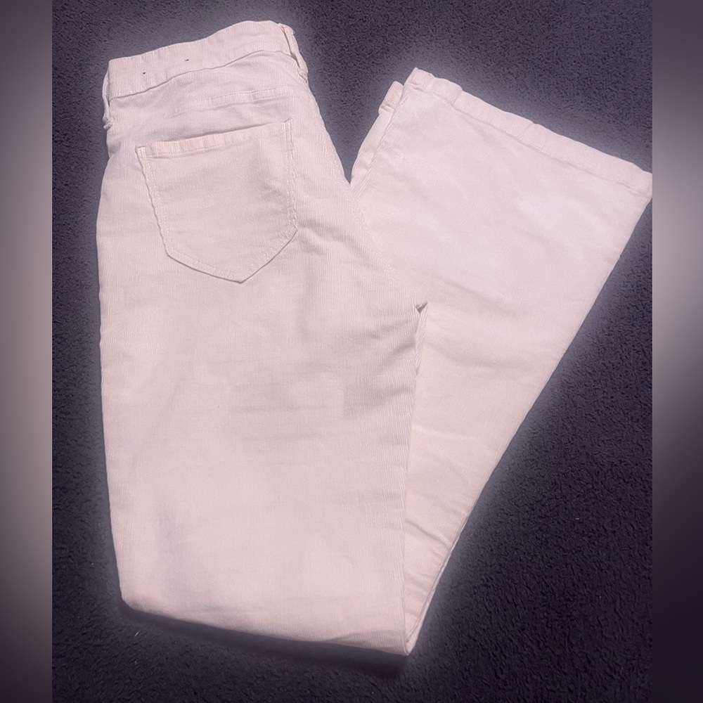 Hollister Women's Cream Straight Leg Flare Jeans